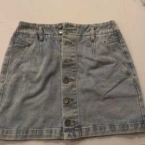 Saltwater LUXE Light Blue Denim Mini Skirt